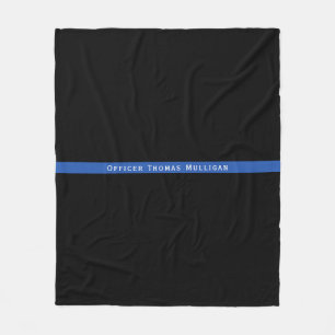 Name des Monogramms der Polizei Thin Blue Line Fleecedecke