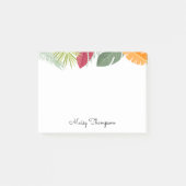 Name des Monogramms der tropischen Blumenrinde Post-it Klebezettel (Vorderseite)