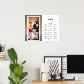 Name des Monogramms des benutzerdefinierten Fotos Poster (Heimbüro)