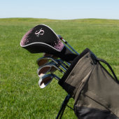 Name des Monogramms des eleganten rosa Glitzer Golf Headcover (In SItu)