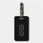 Name des Monogramms des Girl Silver Drivers Glitze Gepäckanhänger (Rückseite vertikal)