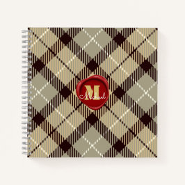 Name des Monogramms des personalisierten Siegels G Notizblock