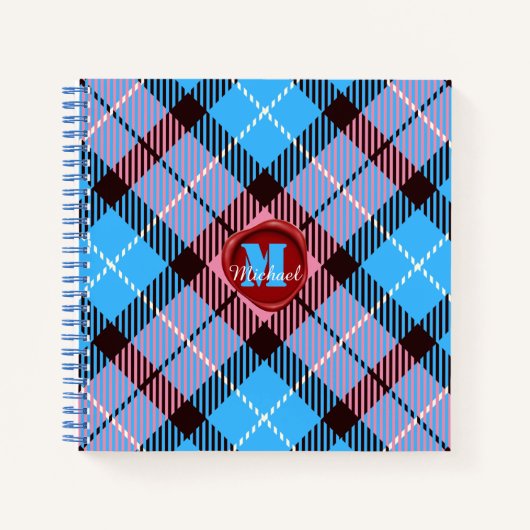 Name des Monogramms des personalisierten Siegels R Notizblock (Vorderseite)