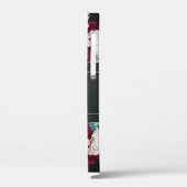 Name des Monogramms Elegant Floral Rustikales Blac Case-Mate iPhone Hülle (Rückseite / Links)