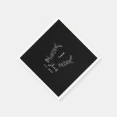 Name des Monogramms, elegant personalisiert Serviette (Ecke)