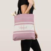 Name des Monogramms elegant Rosa Tasche (Von Nahem)
