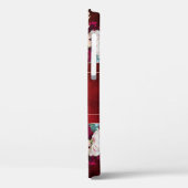 Name des Monogramms Eleganter botanischer Fall in  Case-Mate iPhone Hülle (Rückseite / Links)