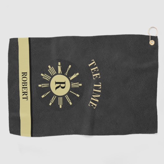 Name des Monogramms für das benutzerdefinierte T-S Golfhandtuch (Horizontal)