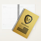 Name des Monogramms für das Black Gold Shield USA Planer (Anzeige)