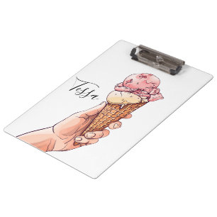 Name des Monogramms für das Design des Eiskreises Klemmbrett
