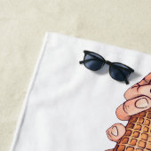 Name des Monogramms für das Design des Eiskreises Strandtuch (Beispiel)