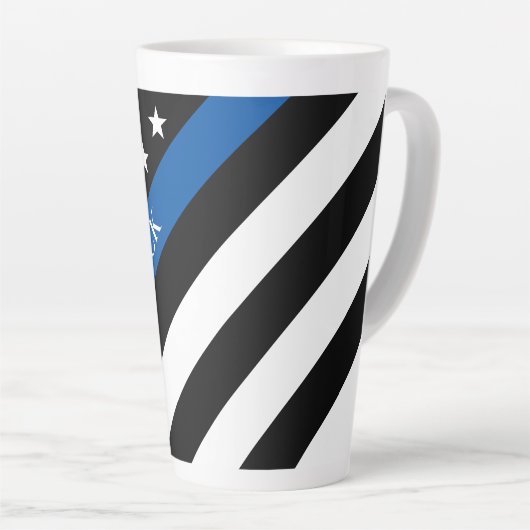 Name des Monogramms für das dünne blaue Line-Poliz Milchtasse (Rechte Ecke)