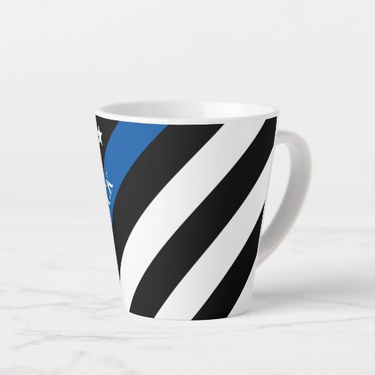 Name des Monogramms für das dünne blaue Line-Poliz Milchtasse (Rechte Ecke)