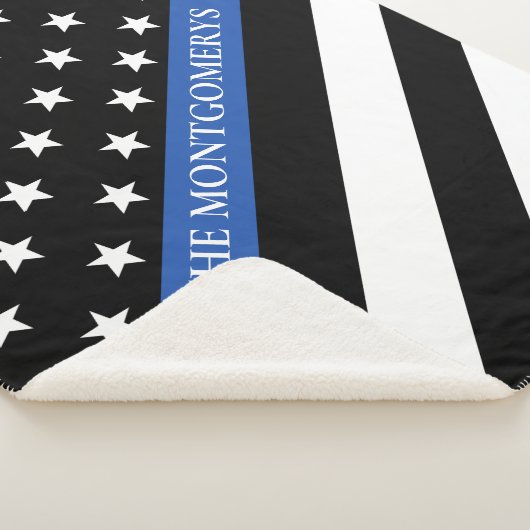 Name des Monogramms für das dünne blaue Line-Poliz Sherpadecke (3/4)