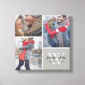 Name des Monogramms für das Hochzeitsstipendium un Leinwanddruck (Vorderseite)