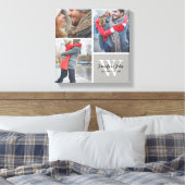Name des Monogramms für das Hochzeitsstipendium un Leinwanddruck (Insitu (Schlafzimmer))
