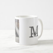 Name des Monogramms für das niedliche Schwarze Fot Kaffeetasse (VorderseiteRechts)