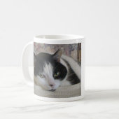 Name des Monogramms für das niedliche Schwarze Fot Kaffeetasse (Vorderseite Links)