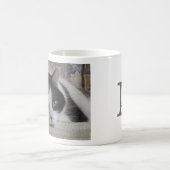Name des Monogramms für das niedliche Schwarze Fot Kaffeetasse (Mittel)