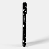 Name des Monogramms für das Schwarze und Weiße Her Case-Mate iPhone Hülle (Rückseite / Rechts)