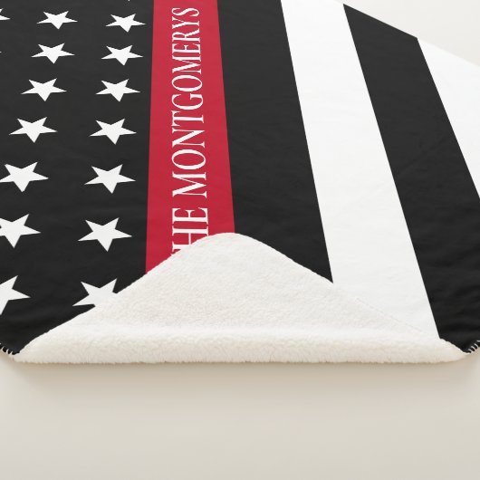 Name des Monogramms für das Thin Red Line Firefigh Sherpadecke (3/4)