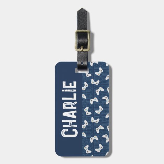 Name des Monogramms für das Videospiel Gepäckanhänger (Vorderseite vertikal)