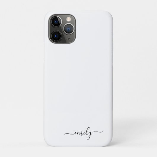 Name des Monogramms für das White Black Modern Case-Mate iPhone Hülle (Rückseite)