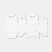 Name des Monogramms für das White Black Modern Geschenkschachtel (Ungefaltet)