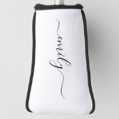 Name des Monogramms für das White Black Modern Golf Headcover (Rotieren 90)