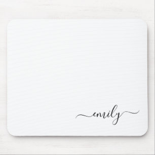 Name des Monogramms für das White Black Modern Mousepad