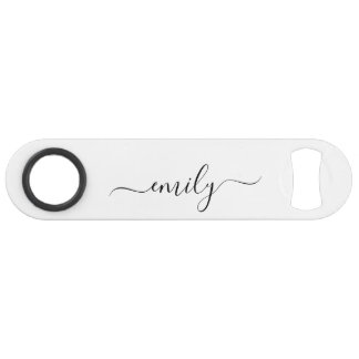 Name des Monogramms für das White Black Modern Speed Flaschenöffner