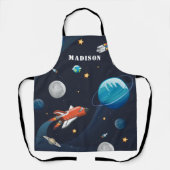 Name des Monogramms für den äußeren Weltraum Perso Schürze (Vorderseite)