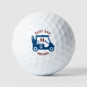 Name des Monogramms für den besten Vater Custom Go Golfball (Vorderseite)