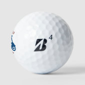 Name des Monogramms für den besten Vater Custom Go Golfball (Logo)