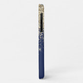 Name des Monogramms für den Blauen Girl-Glitzer Case-Mate iPhone Hülle (Hinten/Links)