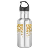 Name des Monogramms für den Elegangolden Glitzer Edelstahlflasche (Rückseite)