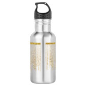 Name des Monogramms für den Elegangolden Glitzer Edelstahlflasche (Rückseite)