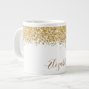 Name des Monogramms für den Elegangolden Glitzer Jumbo-Tasse
