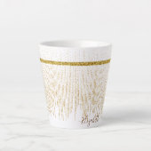 Name des Monogramms für den Elegangolden Glitzer Milchtasse (Vorderseite)