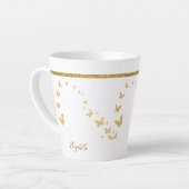 Name des Monogramms für den Elegangolden Glitzer Milchtasse (Linke Ecke)