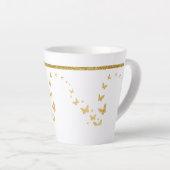 Name des Monogramms für den Elegangolden Glitzer Milchtasse (Rechte Ecke)