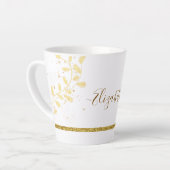Name des Monogramms für den Elegangolden Glitzer Milchtasse (Linke Ecke)