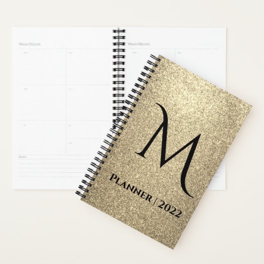 Name des Monogramms für den Elegangolden Glitzer Planer (Anzeige)
