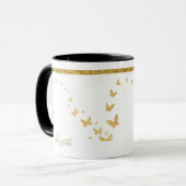 Name des Monogramms für den Elegangolden Glitzer Tasse (Vorderseite Links)