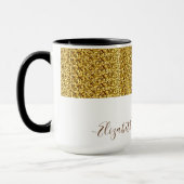 Name des Monogramms für den Elegangolden Glitzer Tasse (Links)