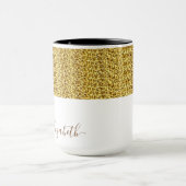 Name des Monogramms für den Elegangolden Glitzer Tasse (Zentrum)