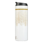 Name des Monogramms für den Elegangolden Glitzer Thermosbecher (Nach rechts gedreht)