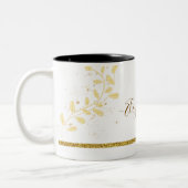 Name des Monogramms für den Elegangolden Glitzer Zweifarbige Tasse (Links)