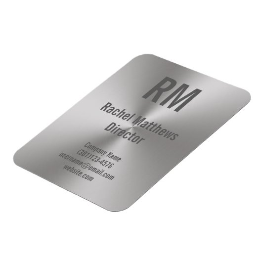 Name des Monogramms für den geschäftlich gegossene Magnet (Linke Seite)