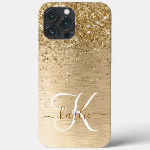 Name des Monogramms für den Glitzer aus goldgegoss Case-Mate iPhone Hülle